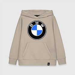 Толстовка детская хлопковая Logo BMW, цвет: миндальный