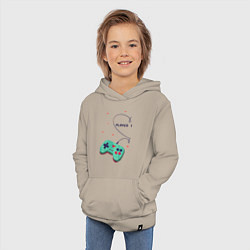 Толстовка детская хлопковая Perfect Team: Player 2, цвет: миндальный — фото 2