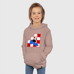 Толстовка детская хлопковая Офицер и король, цвет: пыльно-розовый — фото 2