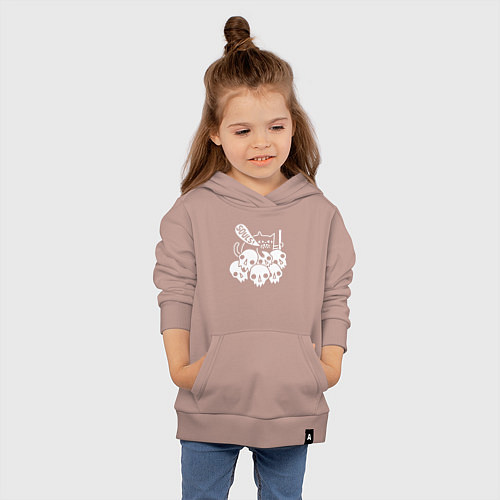 Детская толстовка-худи Cat Got Your Soul / Пыльно-розовый – фото 4