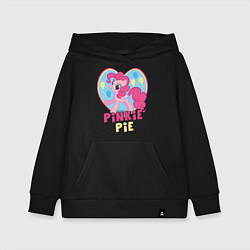 Толстовка детская хлопковая Pinkie Pie: in my heart, цвет: черный