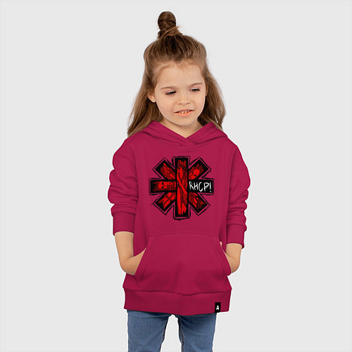 Детская толстовка-худи Red Hot Chili Peppers / Маджента – фото 4