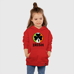 Толстовка детская хлопковая Irish - цвет флага цвета красный — фото 2