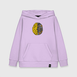 Толстовка детская хлопковая Мозг инженера, цвет: лаванда