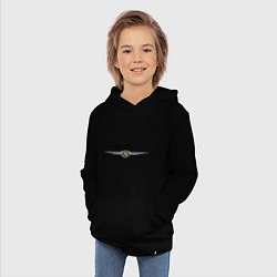 Толстовка детская хлопковая Chrysler logo, цвет: черный — фото 2