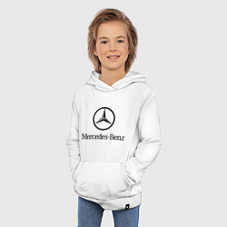 Толстовка детская хлопковая Logo Mercedes-Benz, цвет: белый — фото 2