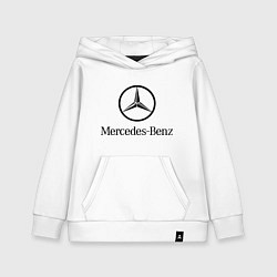 Толстовка детская хлопковая Logo Mercedes-Benz, цвет: белый