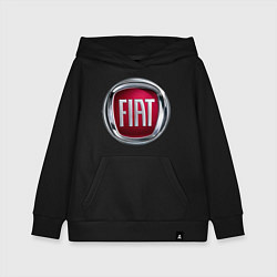 Толстовка детская хлопковая FIAT logo, цвет: черный