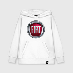 Толстовка детская хлопковая FIAT logo, цвет: белый