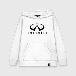 Толстовка детская хлопковая Infiniti logo, цвет: белый