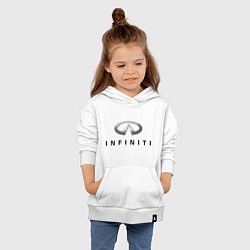 Толстовка детская хлопковая Logo Infiniti, цвет: белый — фото 2