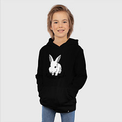 Толстовка детская хлопковая Rabbit: follow me, цвет: черный — фото 2