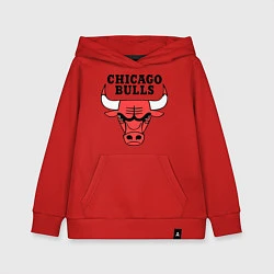Толстовка детская хлопковая Chicago Bulls, цвет: красный