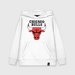 Толстовка детская хлопковая Chicago Bulls, цвет: белый