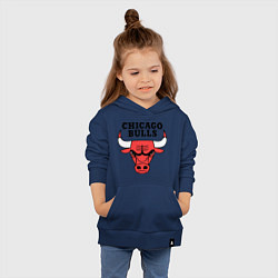 Толстовка детская хлопковая Chicago Bulls, цвет: тёмно-синий — фото 2