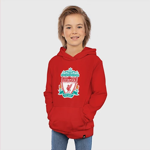 Детская толстовка-худи Liverpool FC / Красный – фото 3
