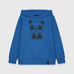 Толстовка детская хлопковая Малыш панда, цвет: синий