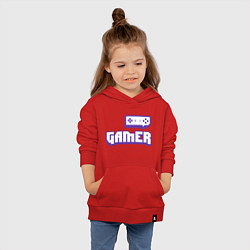 Толстовка детская хлопковая Twitch Gamer, цвет: красный — фото 2