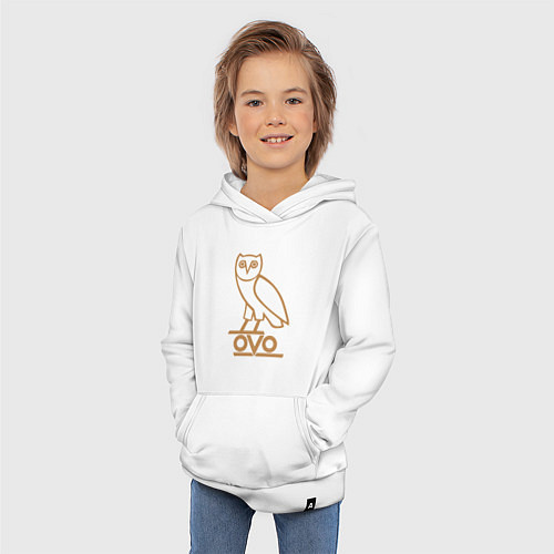 Детская толстовка-худи OVO Owl / Белый – фото 3