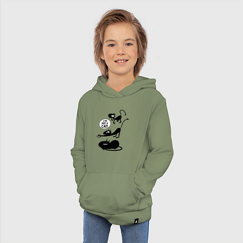 Детская толстовка-худи I'm not a CAT! / Авокадо – фото 3