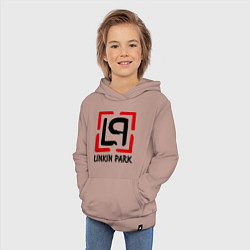 Толстовка детская хлопковая Linkin park, цвет: пыльно-розовый — фото 2