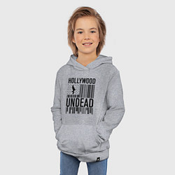 Толстовка детская хлопковая Hollywood Undead: flag, цвет: меланж — фото 2
