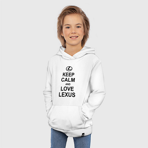 Детская толстовка-худи Keep Calm & Love Lexus / Белый – фото 3