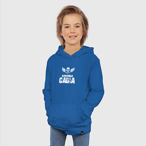 Детская толстовка-худи Remember Cadia - Warhammer / Синий – фото 3