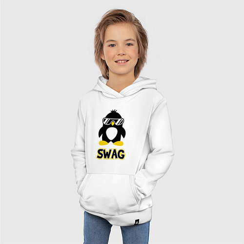 Детская толстовка-худи SWAG Penguin / Белый – фото 3