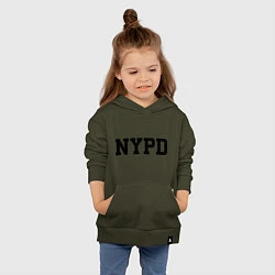 Толстовка детская хлопковая NYPD, цвет: хаки — фото 2