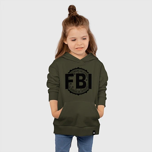 Детская толстовка-худи FBI Agency / Хаки – фото 4