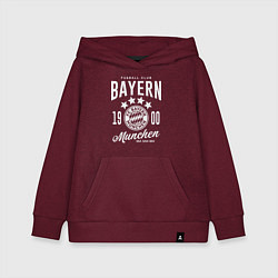 Толстовка детская хлопковая Bayern Munchen 1900, цвет: меланж-бордовый