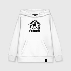 Толстовка детская хлопковая Fortnite Team, цвет: белый