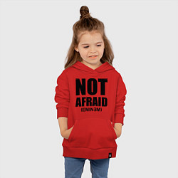 Толстовка детская хлопковая Not Afraid, цвет: красный — фото 2