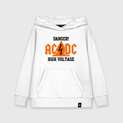 Толстовка детская хлопковая AC/DC: High Voltage, цвет: белый