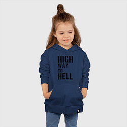 Толстовка детская хлопковая High way to hell, цвет: тёмно-синий — фото 2