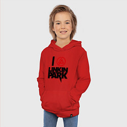 Толстовка детская хлопковая I love Linkin Park, цвет: красный — фото 2