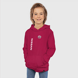 Толстовка детская хлопковая NISSAN, цвет: маджента — фото 2