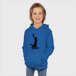 Толстовка детская хлопковая Jordan Basketball, цвет: синий — фото 2