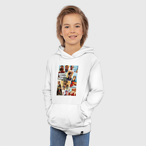 Детская толстовка-худи GTA 5: Stories / Белый – фото 3