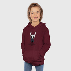 Толстовка детская хлопковая Hollow Knight, цвет: меланж-бордовый — фото 2