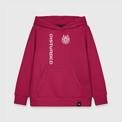 Толстовка детская хлопковая DISTURBED, цвет: маджента