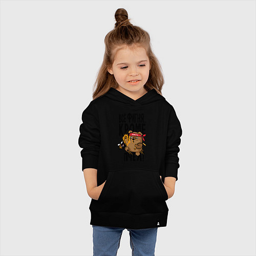 Детская толстовка-худи Все фигня, кроме пчёл / Черный – фото 4