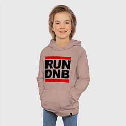 Толстовка детская хлопковая RUN DNB, цвет: пыльно-розовый — фото 2