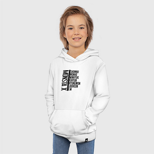 Детская толстовка-худи MONSTA X / Белый – фото 3