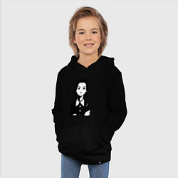 Толстовка детская хлопковая Wednesday Addams, цвет: черный — фото 2