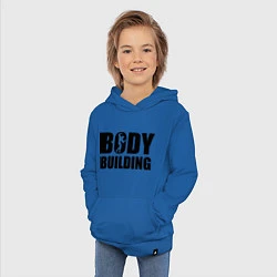 Толстовка детская хлопковая Bodybuilding, цвет: синий — фото 2