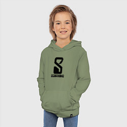 Толстовка детская хлопковая Scorpions logo, цвет: авокадо — фото 2