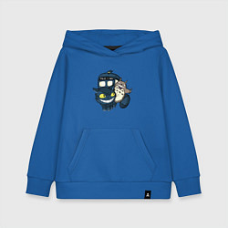 Толстовка детская хлопковая Tardis Totoro, цвет: синий