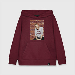 Толстовка детская хлопковая Егор Крид, цвет: меланж-бордовый